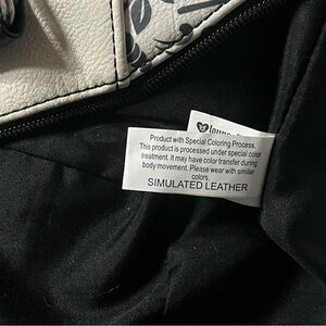 Loungefly Black and White Simulated Leather Bag